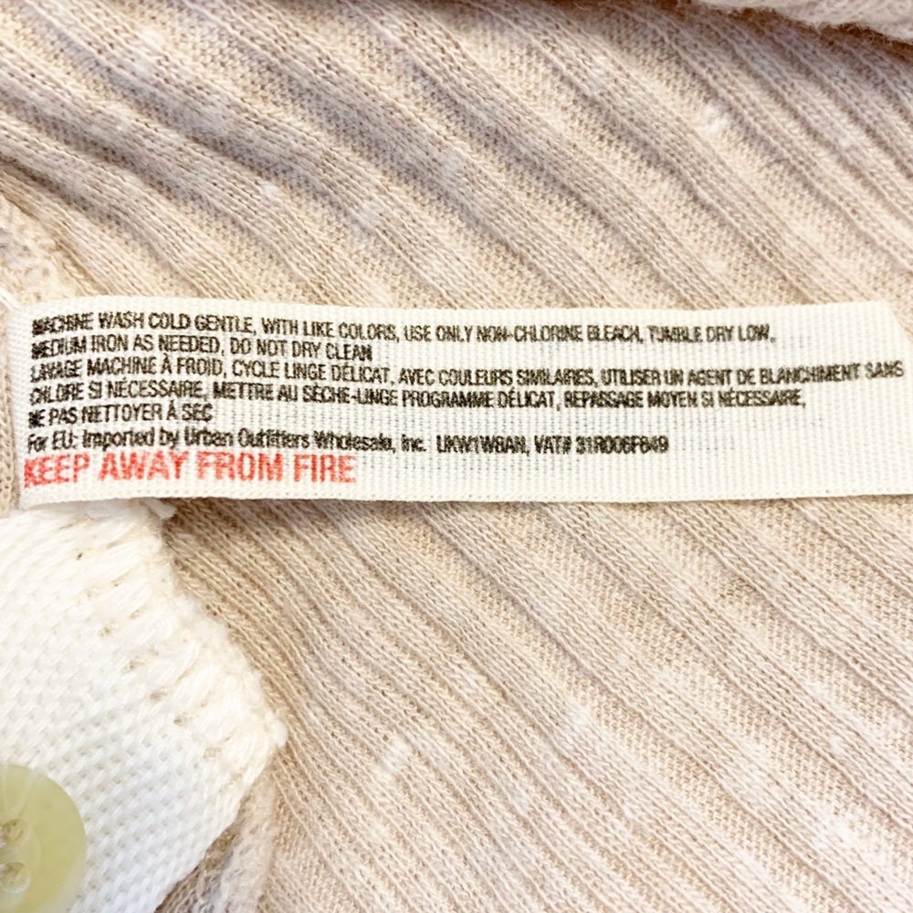 Free People Beach Tan Hi Low Ribbed Cardigan XS - Picture 7 of 7